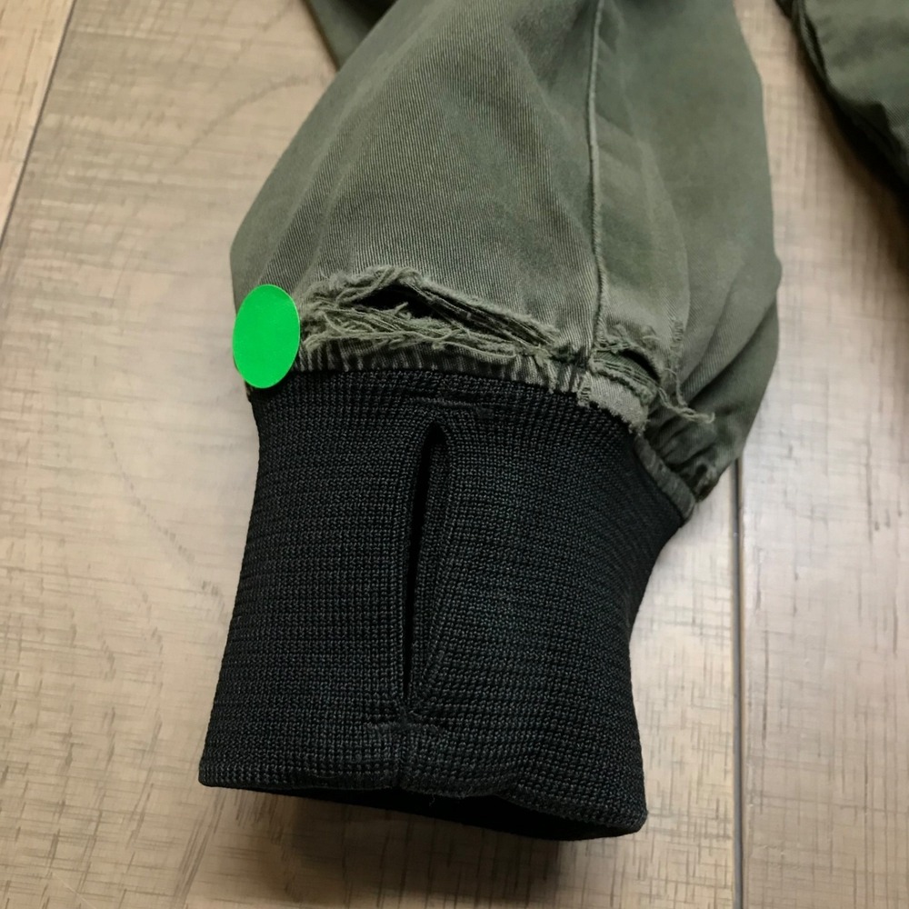 G Star Raw Bomber Jacket Mens Size S Green Submarine HDD Military Hooded Patches - Picture 8 of 16